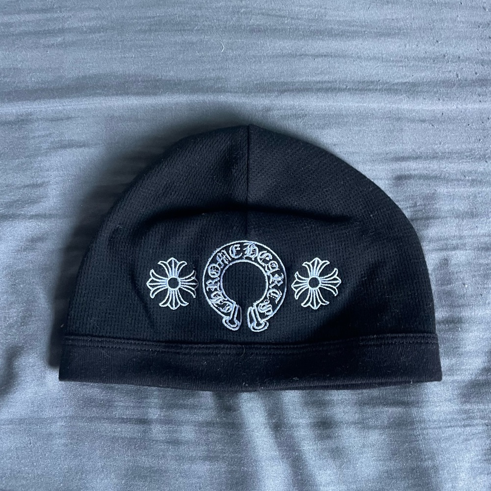 Authentic Chrome hearts black horseshoe beanie/skull cap